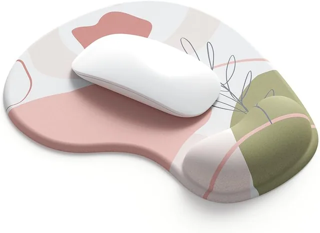 Art Series Gel Mouse Pad - Earthy A - Earthy A ergonomic mouse pad with wrist rest