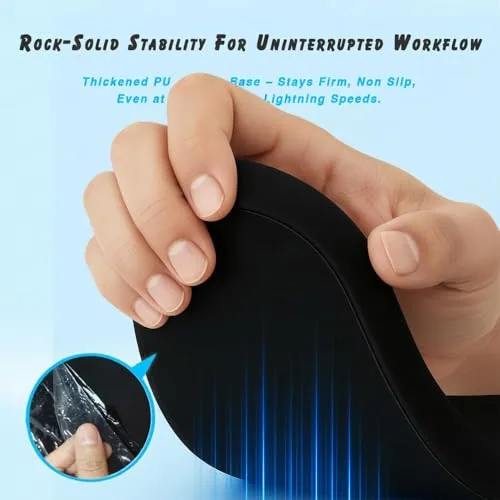 Luxe Leather Wrist Rest Set - Black - luxe Series