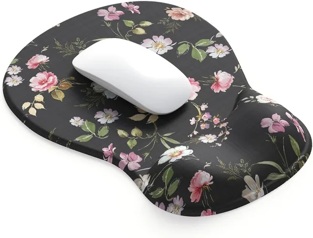 ErgoComfort Gel Mouse Pad - Floral Burst ergonomic mouse pad