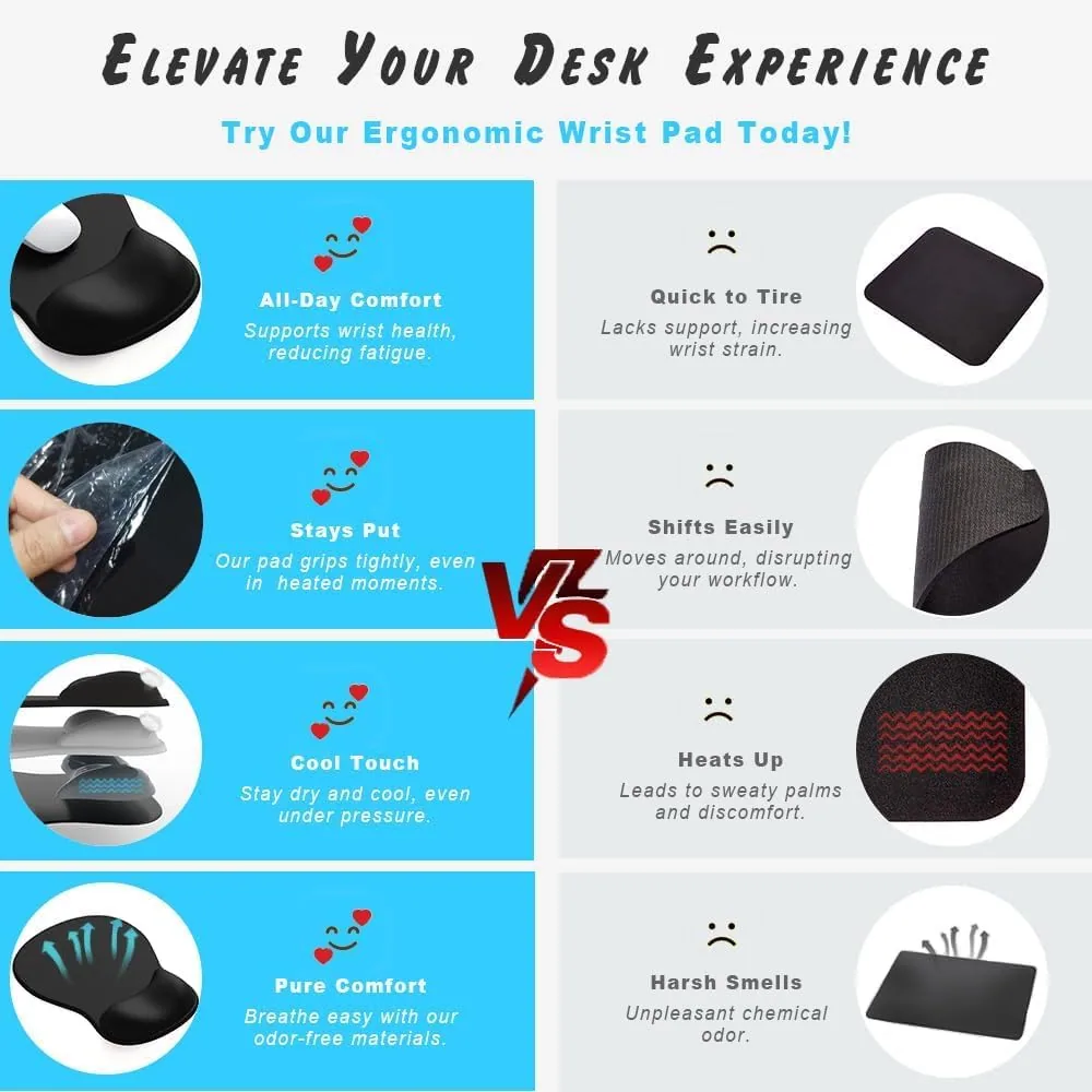 ErgoComfort Gel Mouse Pad - Transparent - ergoComfort Series