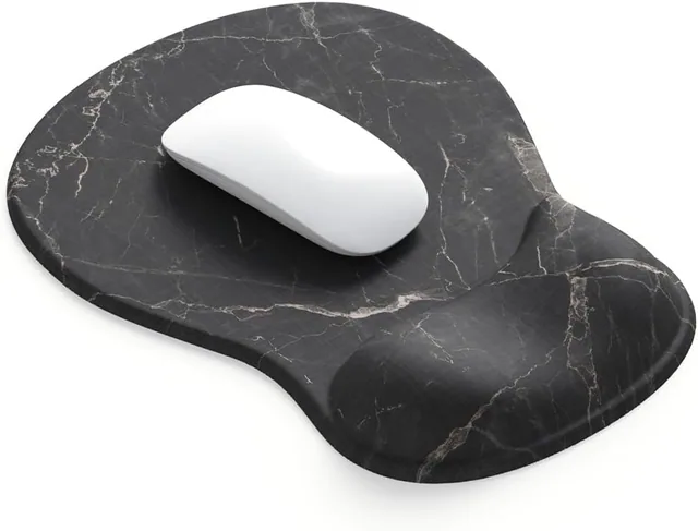 Art Series Gel Mouse Pad - Black Marble ergonomic mouse pad