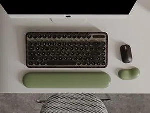 Luxe Leather Wrist Rest Set - Green - luxe Series