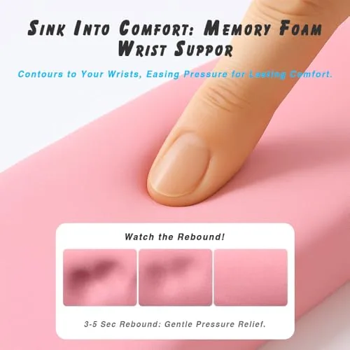 ErgoComfort Wrist Rest Set - Pink Serenity - ergoComfort Series