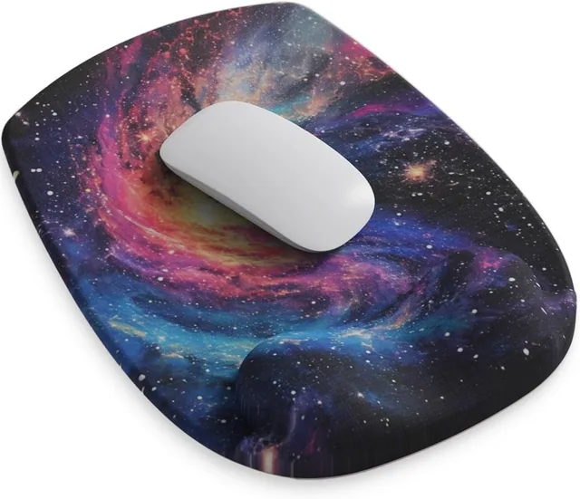 Art Series Gel Mouse Pad - Spiral Galaxy - Spiral Galaxy ergonomic mouse pad with wrist rest