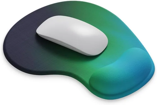 Art Series Gel Mouse Pad - Aurora B - Aurora B ergonomic mouse pad with wrist rest